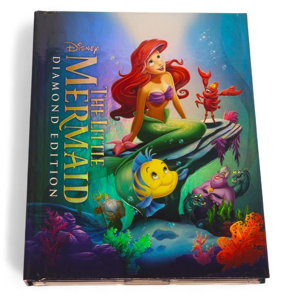 Disney The Little Mermaid Blu-ray DVD Diamond Edition 2-Disc Storybook Digibook